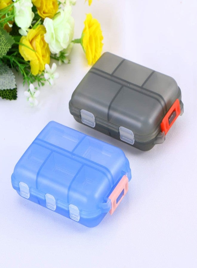 AVMPHD Double Layer Pill Organizer Pill Case with 10 Compartments Portable Mini Travel Pills Box Medicine Carry Box Seal Storage Container Holder for Outdoor Camping Home Travel (Multicolor) - Image 2